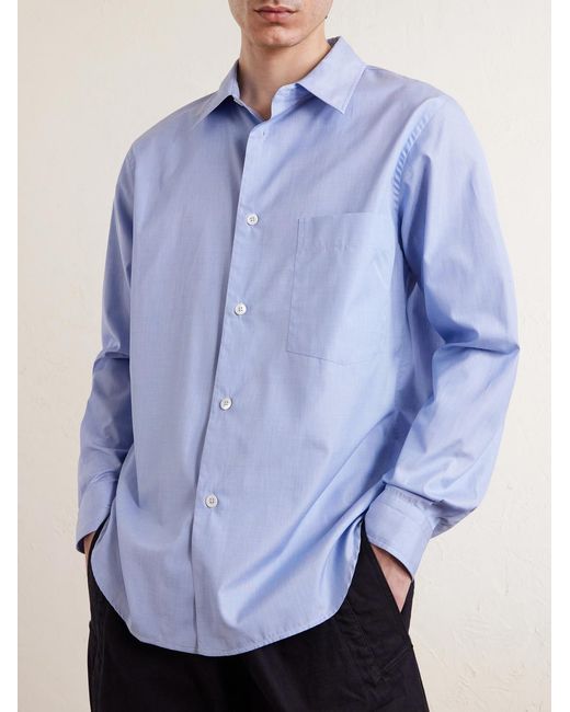 Margaret Howell Blue Cotton-poplin Shirt for men