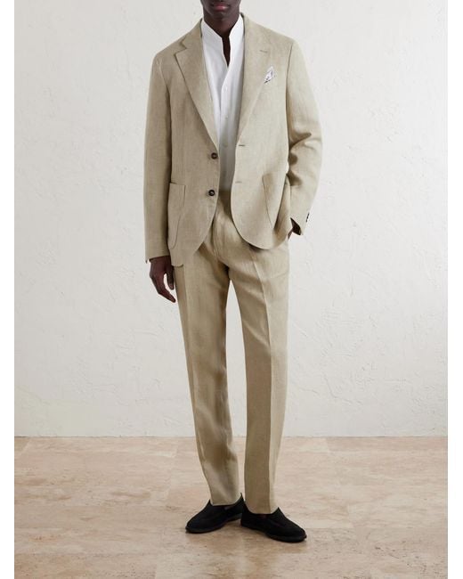 Slowear Natural Slim-Fit Linen Suit Jacket for men
