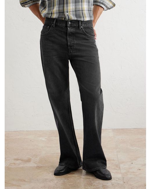 Acne Black Straight-Leg Jeans for men