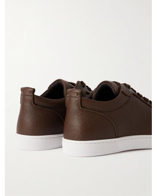 Christian Louboutin Brown Rantulow Full-Grain Leather Sneakers for men