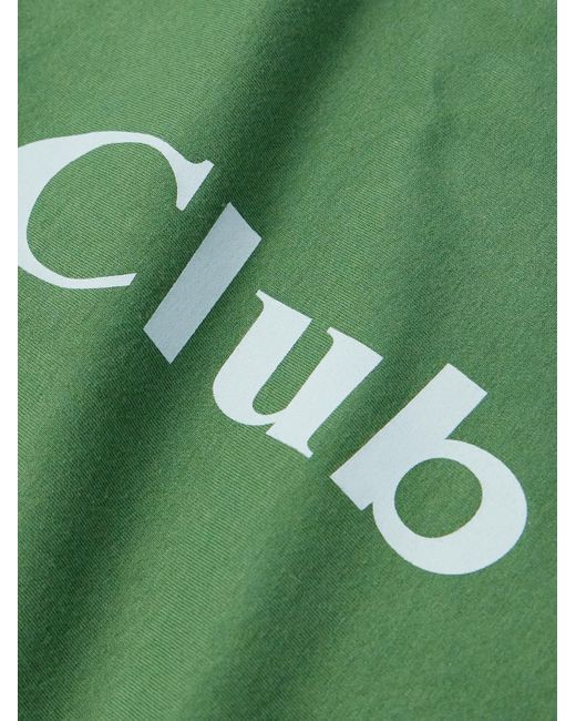 T-shirt in jersey di cotone biologico con logo di Stockholm Surfboard Club in Green da Uomo