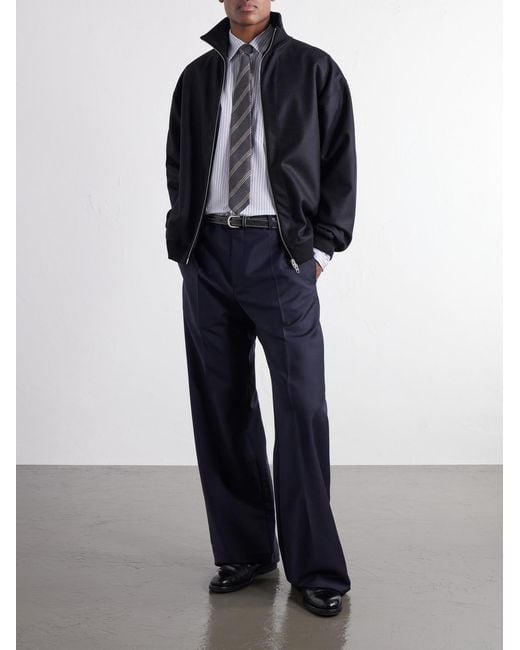 mfpen White Distant Striped Cotton-Poplin Shirt for men