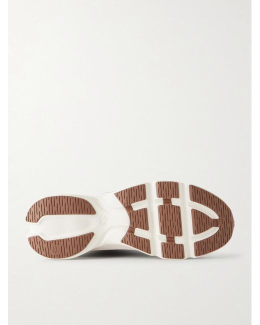 Loewe Brown On Cloudsolo Rubber-trimmed Mesh Sneakers for men