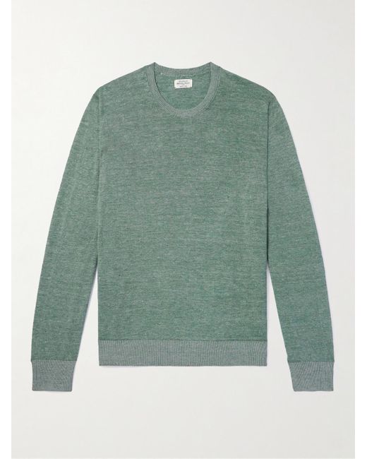 Hartford Green Linen And Cotton-blend Sweater for men