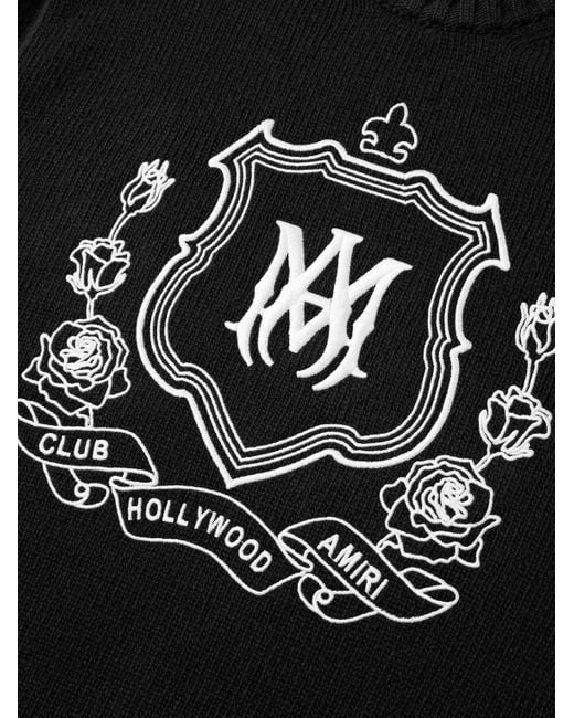 Amiri Pullover aus Wolle mit Logostickerei in Black für Herren