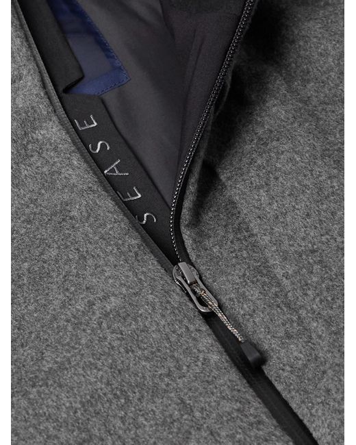 Sease Gray Balma 2.0 Padded Coated-Cashmere Hooded Jacket for men