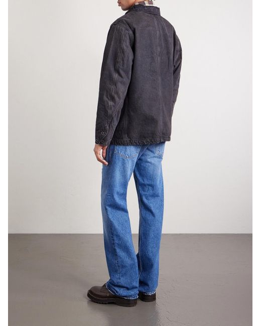 RRL Blue Corduroy-trimmed Denim Jacket for men