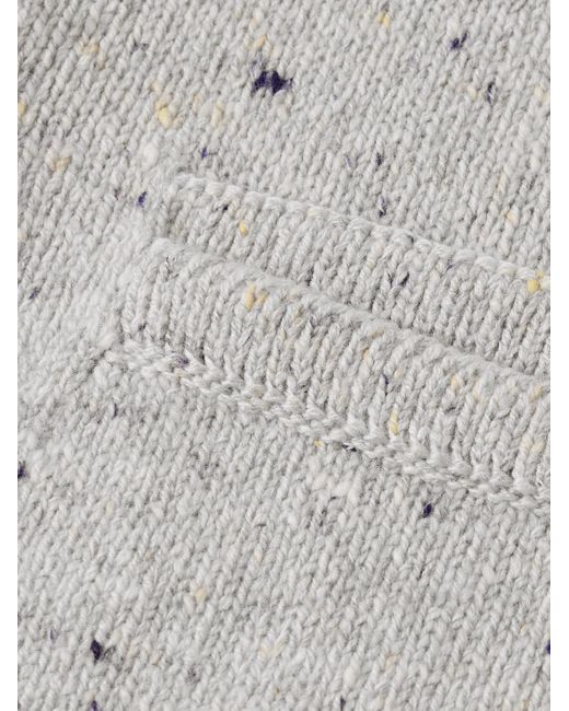 Inis Meáin Gray Unstructured Merino Wool And Cashmere-blend Cardigan for men