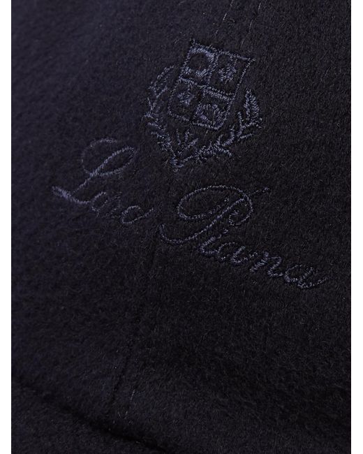 Loro Piana Blue Logo-Embroidered Storm System Baby Cashmere Baseball Cap for men