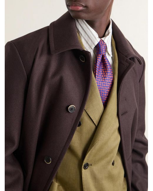 Charvet Purple 8.5Cm Silk-Jacquard Tie for men