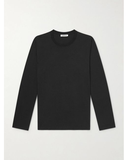 CDLP Black Lyocell And Pima Cotton-Blend Jersey T-Shirt for men