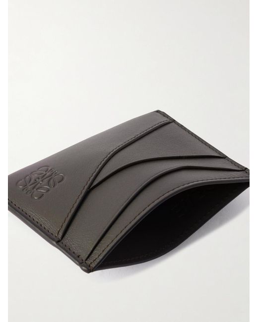 Loewe Puzzle Kartenetui aus Leder mit Logoprägung in Black für Herren