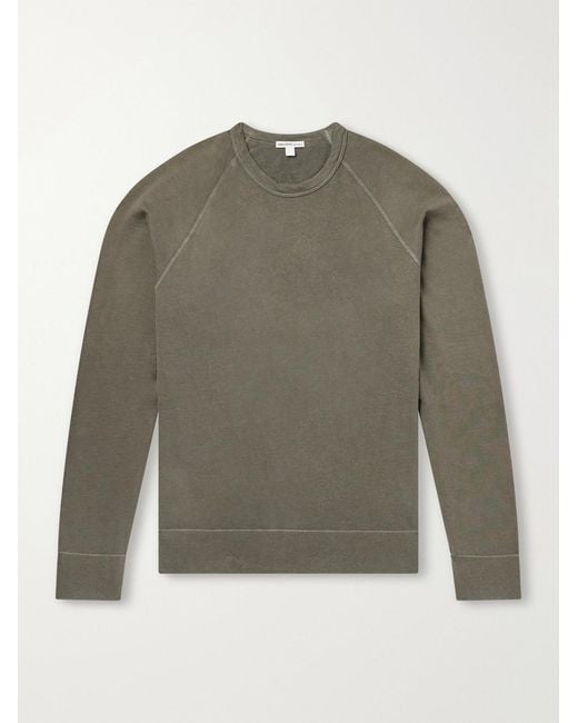 James Perse Green Cotton-jersey Sweatshirt for men