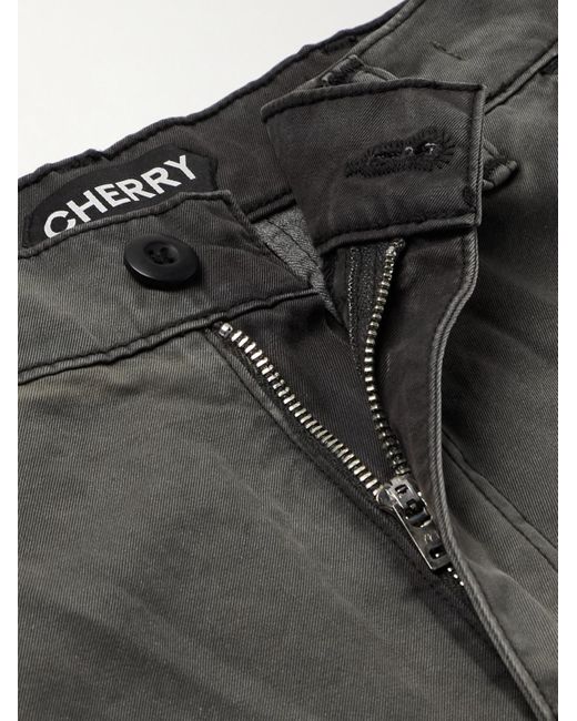 CHERRY LA Gray Straight-leg Cotton-twill Cargo Trousers for men