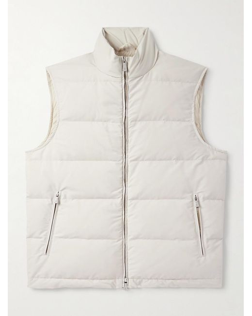 Eleventy Natural Quilted Tech Wool-Blend Down Gilet for men