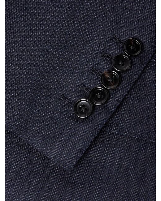 Tom Ford Blue Dyllan Super 130S Grain De Poudre Wool Suit Jacket for men