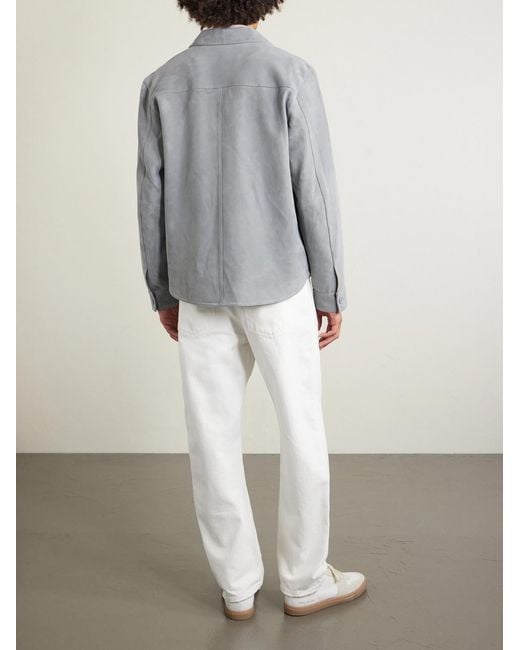 Officine Generale Gray Julien Suede Jacket for men