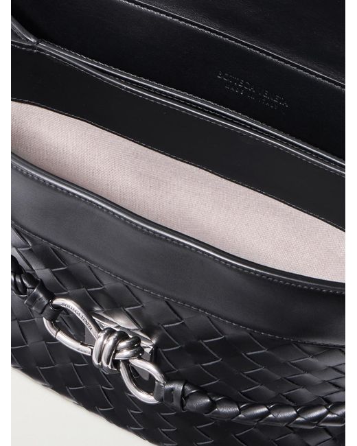 Bottega Veneta Black Andiamo Medium Intrecciato Leather Tote Bag for men