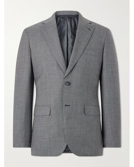Brioni Gray Plume Wool-Twill Suit Jacket for men