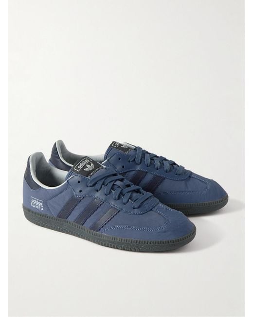 Sneakers in shell increspato con finiture in pelle Samba OG di Adidas Originals in Blue da Uomo