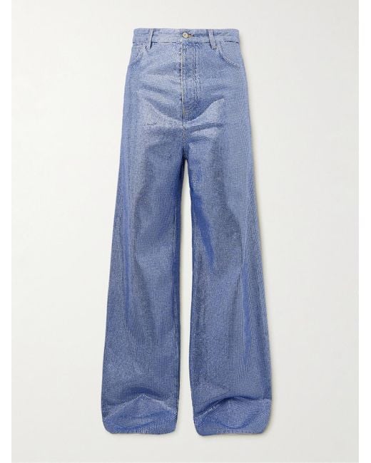Loewe Blue Wide-leg Embellished Jeans for men