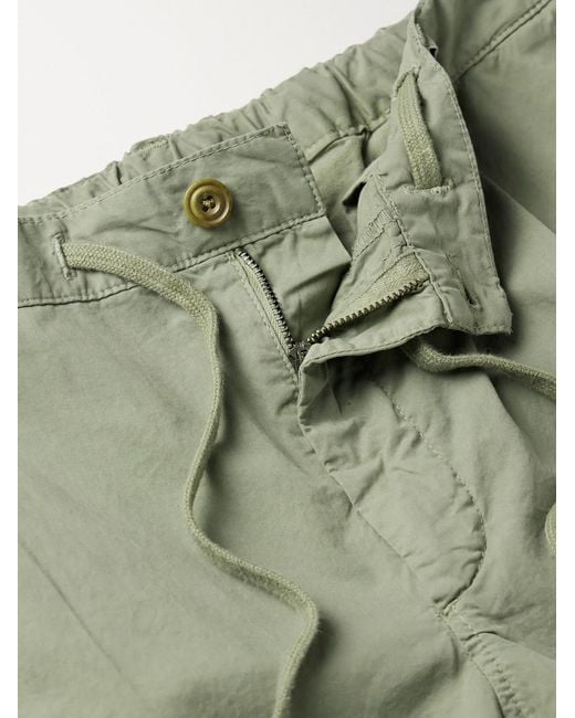 Hartford Green Tanker Slim-Fit Straight-Leg Cotton Drawstring Trousers for men