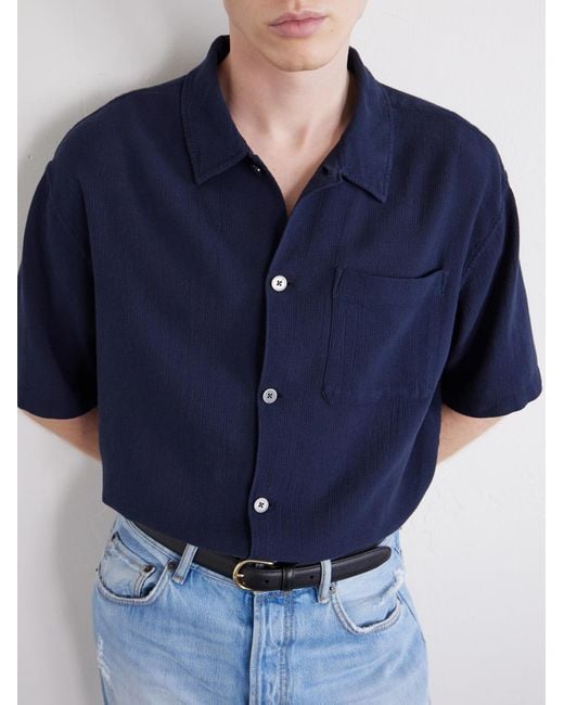 FRAME Blue Cotton Shirt for men