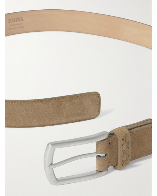 Zegna Natural 3Cm Suede Belt for men