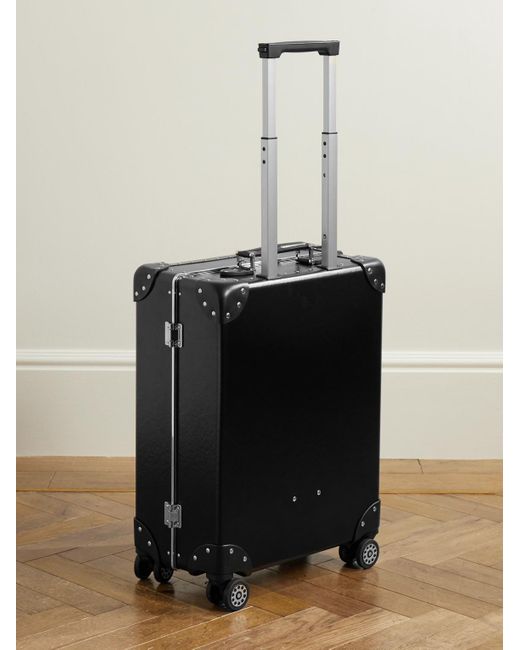 Globe-Trotter Black Metropolis Leather-trimmed Carry-on Suitcase for men