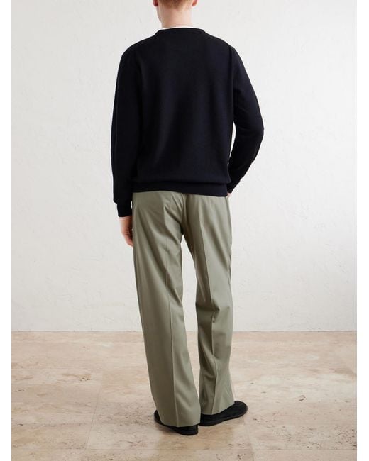 Lardini Blue Wool And Cashmere-Blend Sweater for men