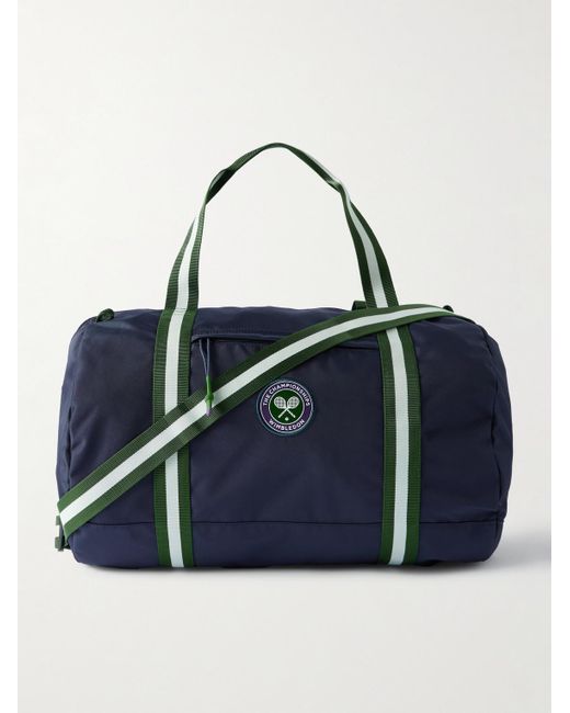 Polo Ralph Lauren Blue Wimbledon Webbing-trimmed Logo-appliquéd Canvas Duffle Bag for men