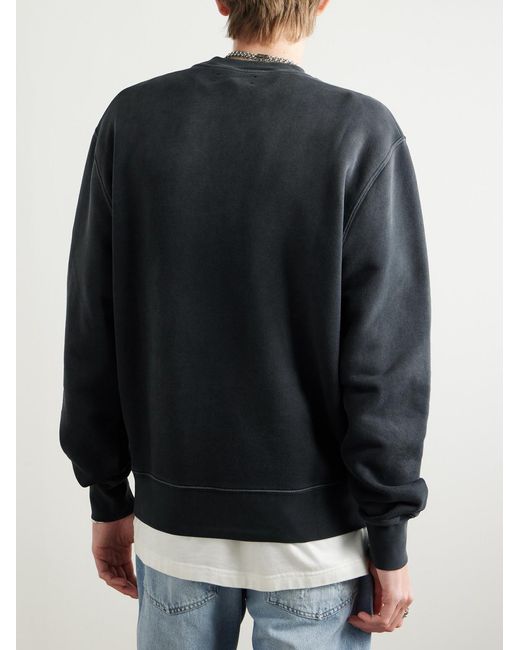 Amiri Blue Music Record Logo-Print Cotton-Jersey Sweatshirt for men