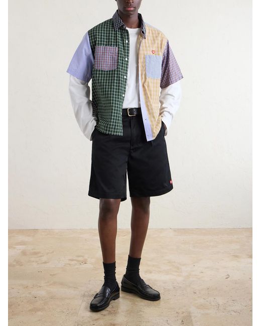 Human Made Multicolor Logo-Appliquéd Checked Cotton Shirt for men