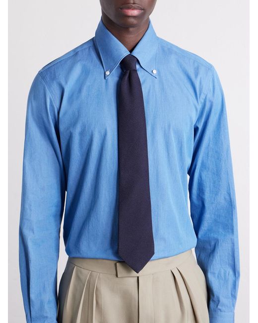 Mr P. Blue 8cm Silk Tie for men