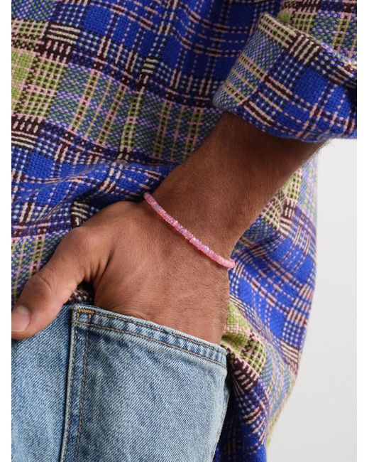 JIA JIA Black Opal Beaded Bracelet for men