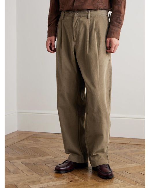 Kardo Natural Antonio Straight-Leg Cotton-Corduroy Trousers for men