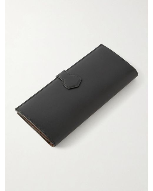 Dunhill Black Alfred Patina-Leather Billfold Wallet for men