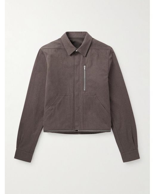 Rick Owens Brown Headon Cotton-Canvas Overshirt for men