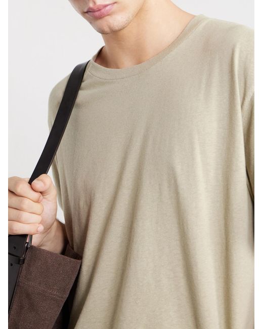 Frescobol Carioca Natural Dinis Linen-Blend T-Shirt for men
