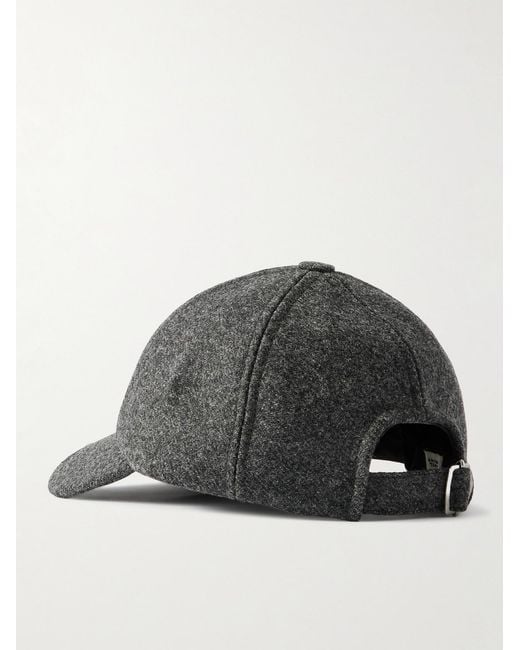 Isabel Marant Gray Tomas Logo-embroidered Virgin Wool Baseball Cap for men