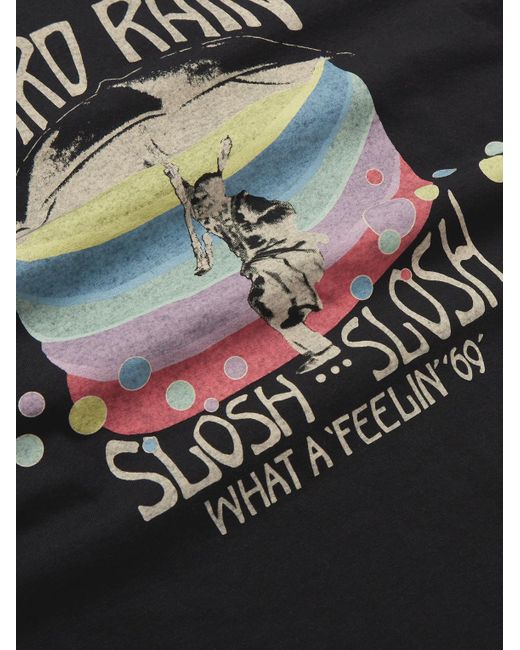Kapital Black Hard Rain Sundance Printed Cotton-Jersey T-Shirt for men