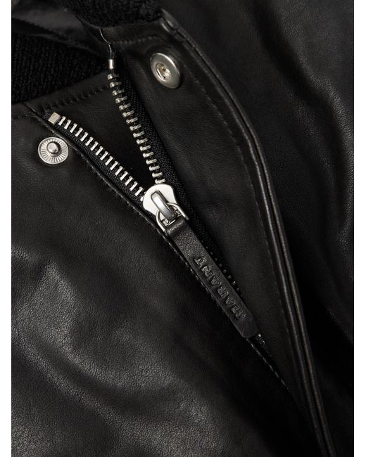 Isabel Marant Black Blaike Leather Bomber Jacket for men