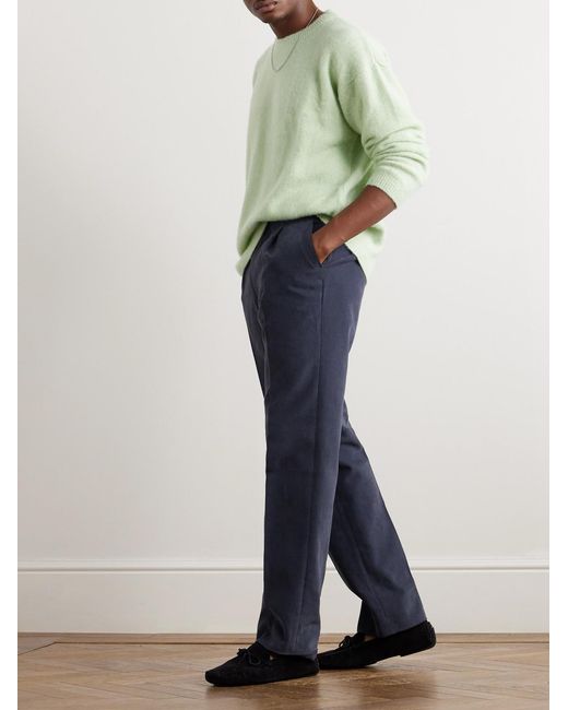 SSAM Green Brushed Cashmere Sweater for men