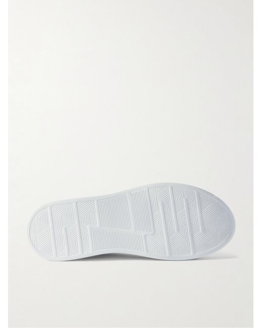 Kiton Sneakers aus Leder mit Logoprint in White für Herren