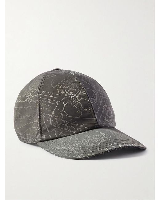 Berluti Gray Scritto-Jacquard Twill Baseball Cap for men