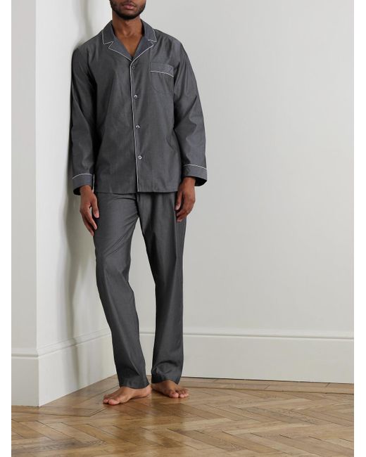 Zimmerli of Switzerland Gray Cotton Pyjama Set for men