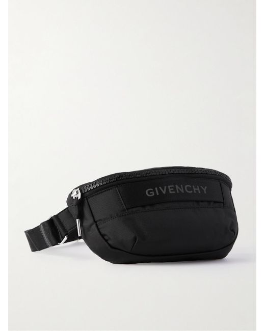 Givenchy Black G-trek Logo-print Ripstop Belt Bag for men