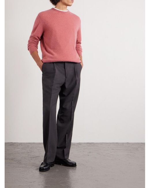 Massimo Alba Pink Kane Brushed-Cashmere Sweater for men