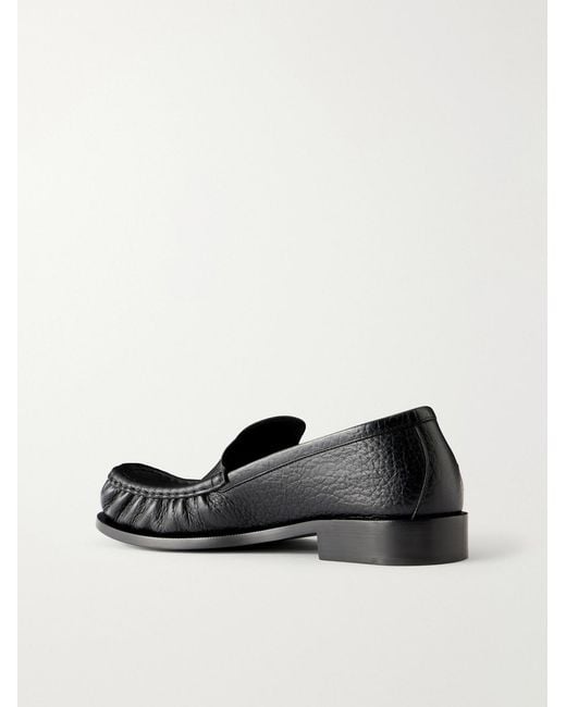Dries Van Noten Black Leather Loafers for men