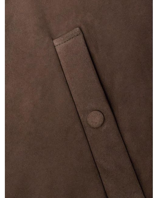 Gabriela Hearst Brown Greg Slim-Fit Padded Suede Bomber Jacket for men